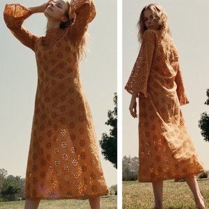 Doen Francoise marigold midi dress